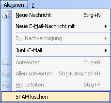 Abb. Men&uuml; Spam-l&ouml;schen