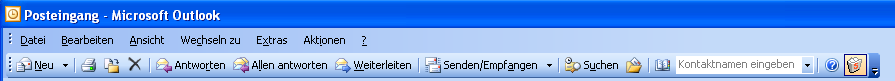 Abb. Toolbar OL mit Spam-L&ouml;schen Button